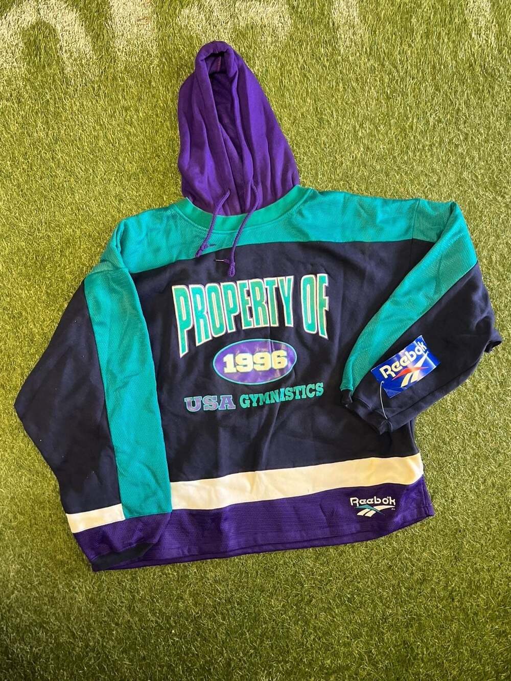 Vintage Reebok 1996 USA Gymnastics Property Of Hoodie Size XL